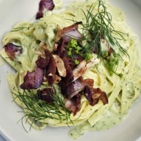 Nigel Slater's Pasta With Dill and Bacon