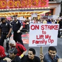Fast Food Protestors Handcuffed Demanding Higher Pay