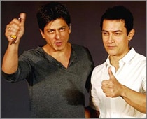 Aamir, Shah Rukh spotted dining together