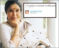 CWG or People Wealth Games tweets Asha Bhosle 