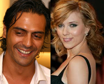 Arjun raises a toast with Scarlett Johansson