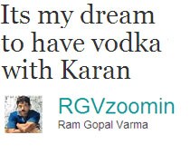 RGV wants vodka, not coffee with Karan   