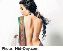 Vidya poses backless for FHM cover