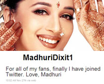 Madhuri Dixit joins Twitter