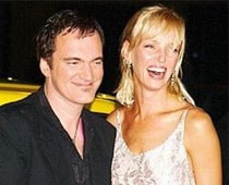 Quentin Tarantino drinks champagne from Uma Thurman's shoe