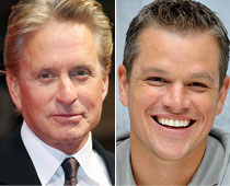 Matt Damon, Michael Douglas Excited To Lock Lips