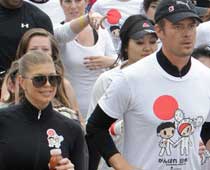 Fergie And Josh Duhamel Run For Japan