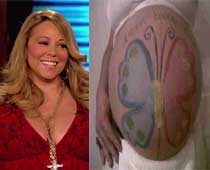 Mariah Carey Paints Baby Bump On Birthday