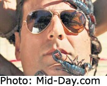 Akshay Gets Stung By A Scorpion