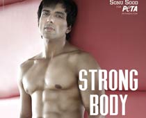 Sonu Sood Strips For PETA