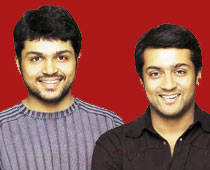 Coffee war between Karthi, Suriya