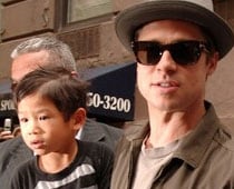 Brad Pitt takes 8-year-old son for bike ride