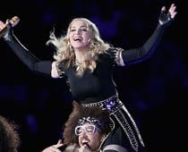 Madonna slips, M.I.A flips bird in lavish Super Bowl show