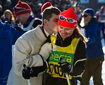 Pippa kissed by stranger at ski race
