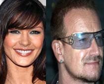 Catherine Zeta-Jones nervous around Bono