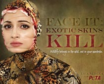 Dia Mirza poses in ad against animal skin trade