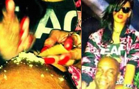 Rihanna's white powder picture on Twitter causes controversy