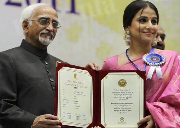 Vidya Balan receives her Best Actress National Award