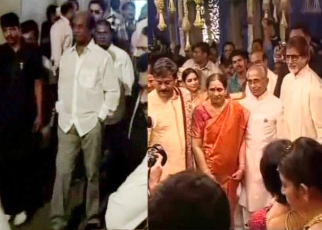 Rajinikanth, Big B at Ram Charan Teja's wedding