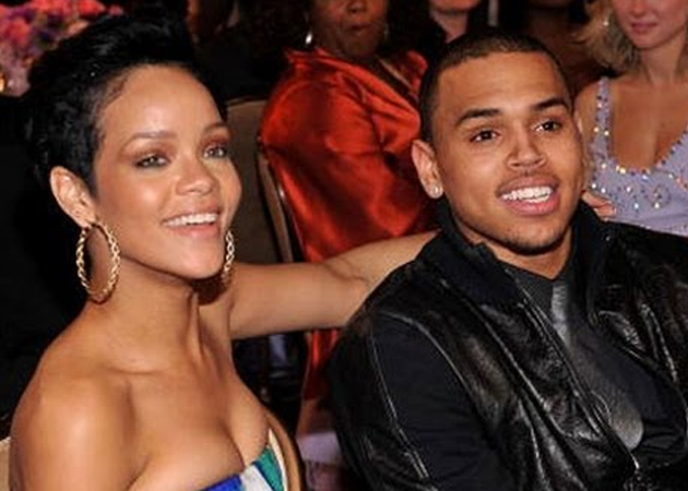 Chris Brown hangs out with Rihanna's family