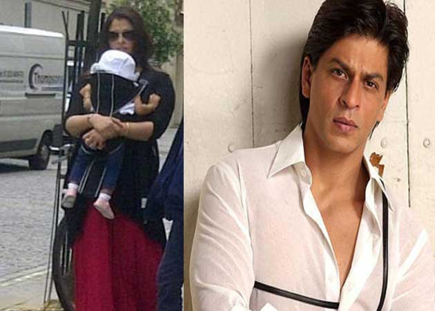 Shah Rukh Khan visits Aaradhya Bachchan at home