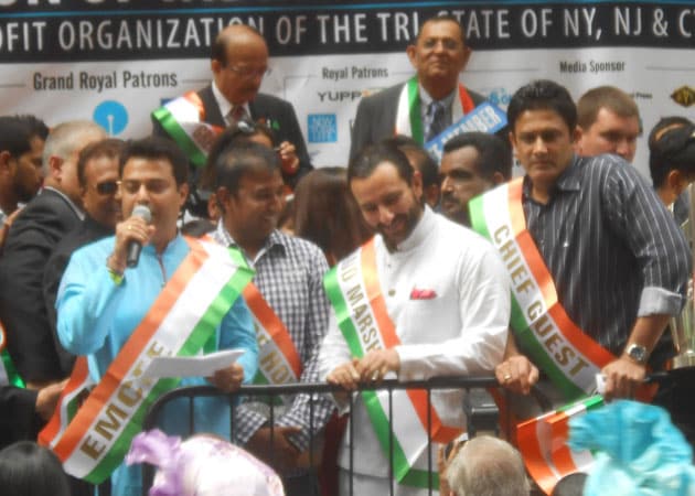 Saif Ali Khan leads India Day parade in New York