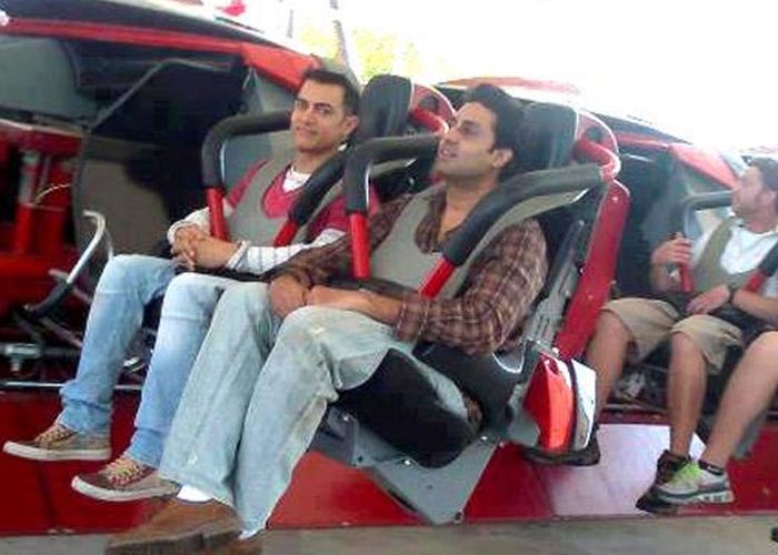 Aamir Khan, Abhishek Bachchan bond on the sets of <i>Dhoom: 3</i>