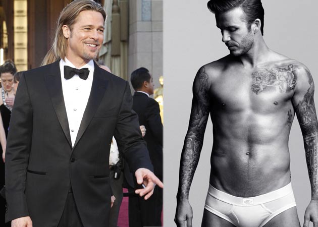 Brad Pitt wears David Beckham's underwear