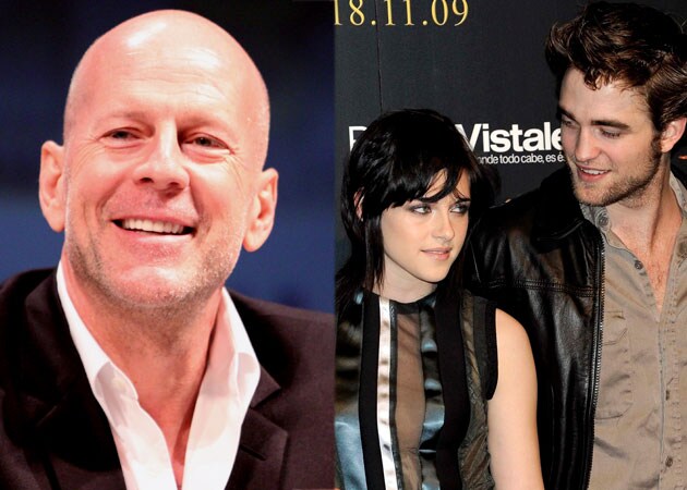 Bruce Willis has poked fun at Kristen Stewart and Robert Pattinson's relationship