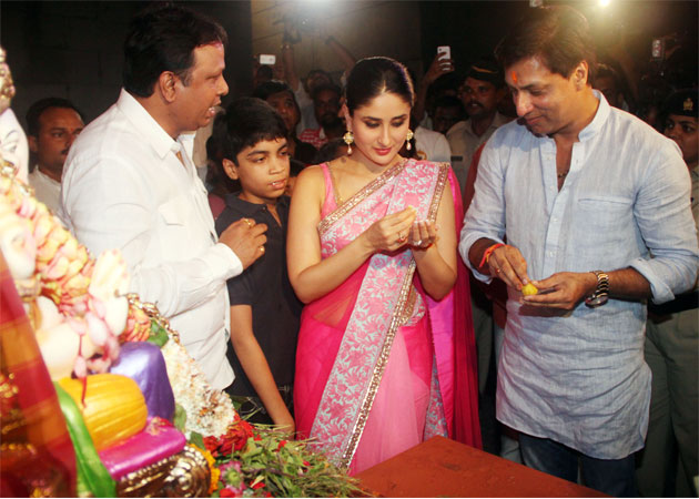 Kareena Kapoor, Madhur Bhandarkar ask Ganpati to bless <i>Heroine</i>