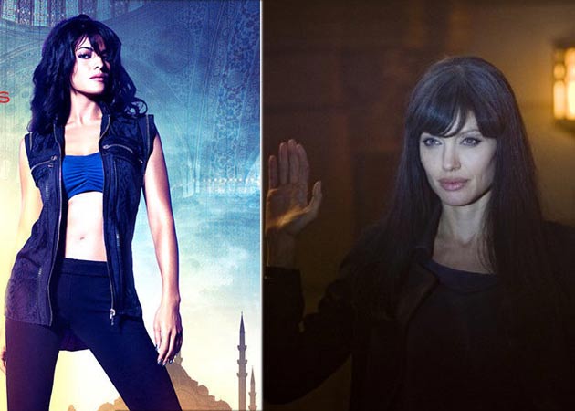 Jacqueline Fernandez's look in <i>Race 2</i> inspired by Angelina Jolie?