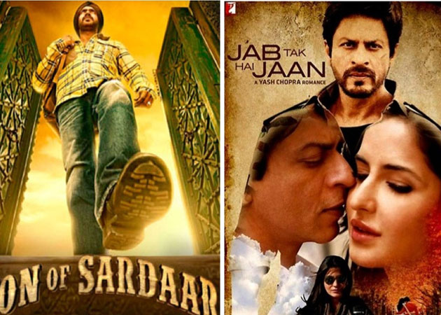 Big bang at the box office today: <i>Jab Tak Hai Jaan</i>, <i>Son Of Sardaar</i>