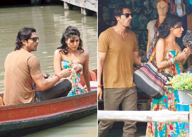 Arjun Rampal, Chitrangada Singh caught on candid camera