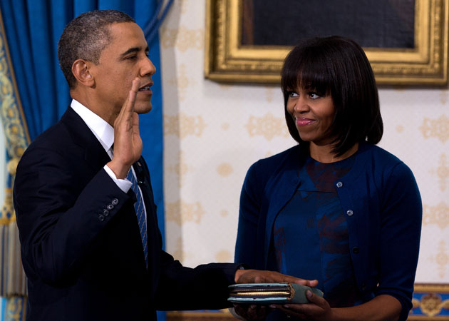 Michelle Obama wears Reed Krakoff dress to swearing-in