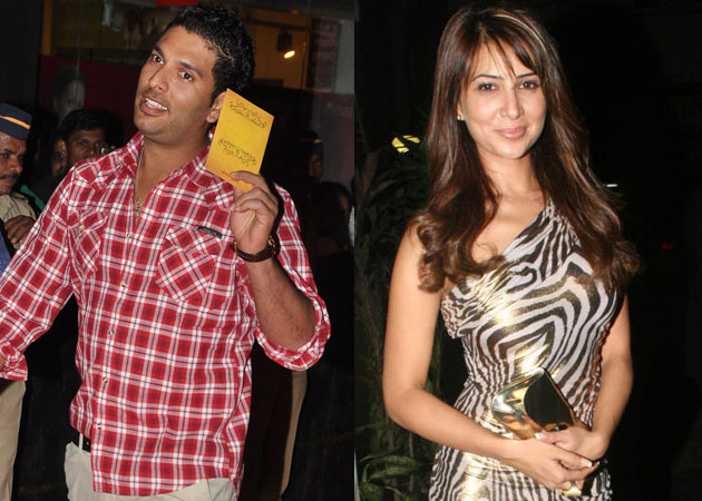 Yuvraj Singh, Kim Sharma avoid each other at party