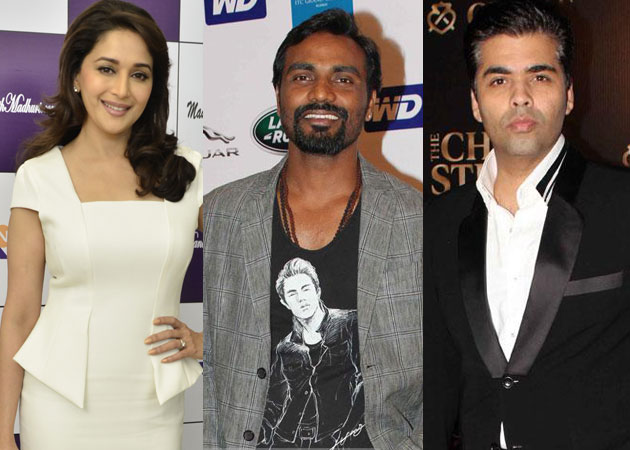 Madhuri Dixit, Remo D'Souza, Karan Johar groove to <I>Amar Akbar Anthony</I>