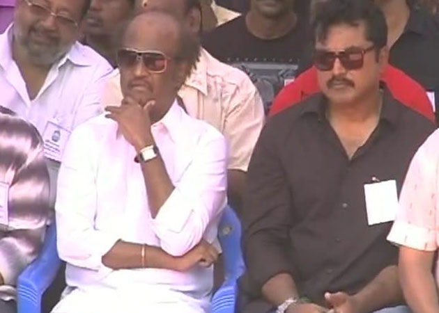 Rajinikanth, other actors join strike for Sri Lankan Tamils