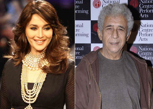 Madhuri Dixit, Naseeruddin Shah get intimate for <i>Dedh Ishqiya</i>