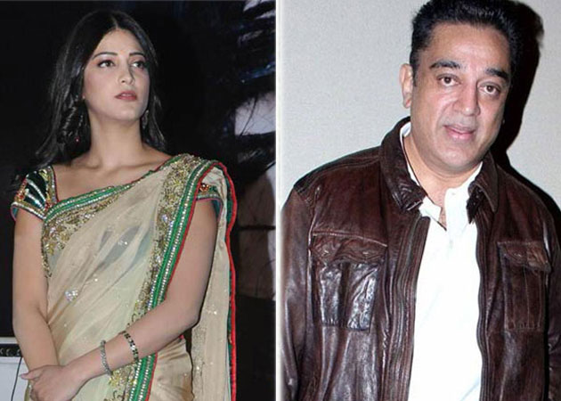 Kamal Haasan helps daughter Shruti get scarred look for <i>D-Day</i>