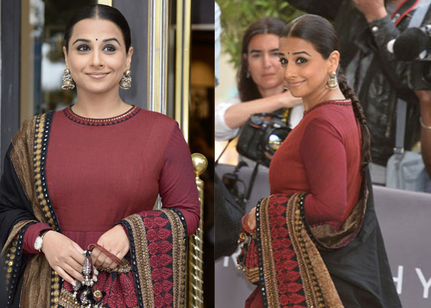Cannes 2013: Vidya Balan stuns in Sabyasachi's <I>lehenga-choli</I>