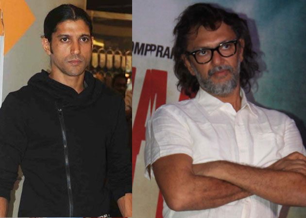 Farhan Akhtar, Rakeysh Mehra promote <i>Bhaag Milkha Bhaag</i> with a glass of milk