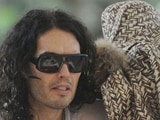 Russell Brand meditates at Hare Krishna temple in London