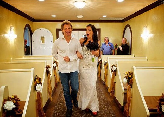 Jon Bon Jovi walks fan down aisle in Vegas wedding