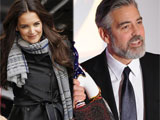 Katie Holmes bonds with George Clooney