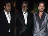Amitabh Bachchan enjoys video game with Abhishek and Shah Rukh Khan