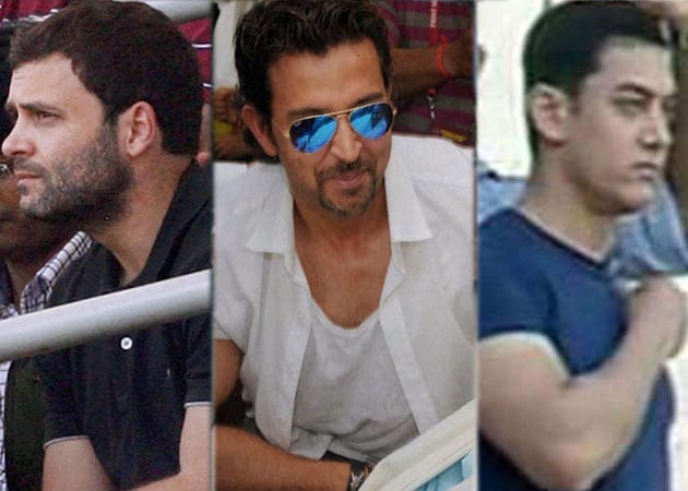 Rahul Gandhi, Aamir Khan, Hrithik Roshan cheer Sachin Tendulkar at Wankhede