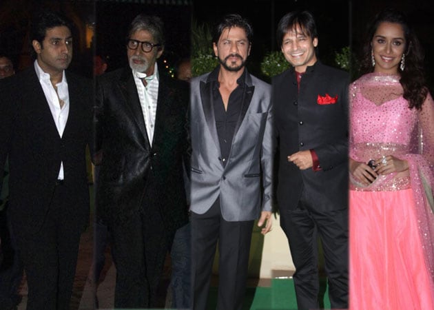 Amitabh Bachchan and Shah Rukh Khan attend Vishesh Bhatt's wedding reception
