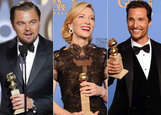 Golden Globes 2014: Matthew McConaughey, Leonardo DiCaprio, Cate Blanchett win big