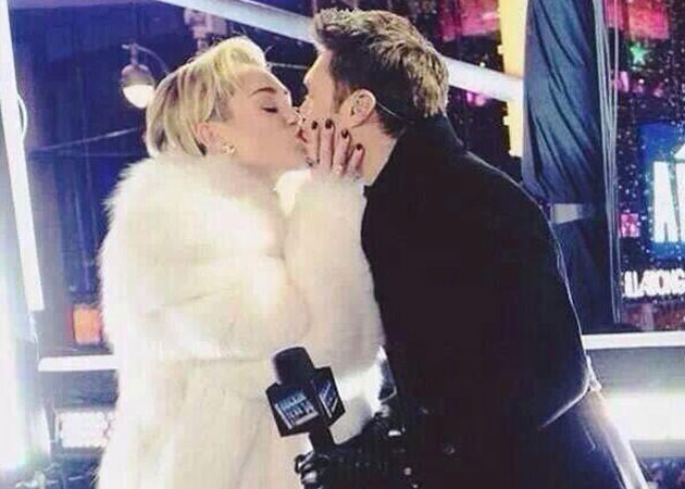 Miley Cyrus thanks Ryan Seacrest for midnight kiss