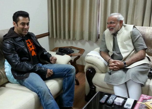 Salman Khan meets Narendra Modi in Ahmedabad 